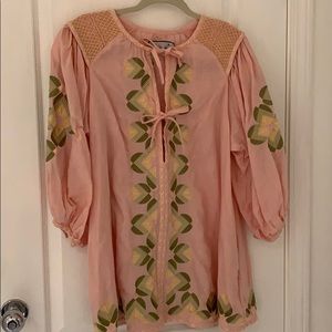 Innika Choo Pink Short Smocked Dress